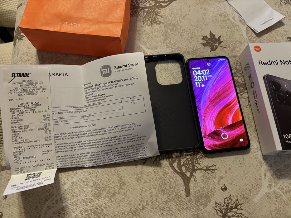 Redmi note 14 8гб рам  на 1 месец е