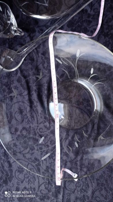 Кристален комплект за пунш с 8 чаши