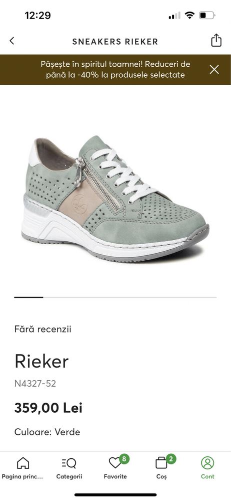 Sneakersi Rieker noi marime 41