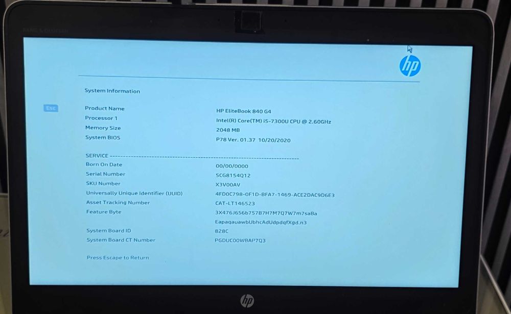 Laptop core i5 gen 7 - Hp Elitebook 840 G4 - functional perfect