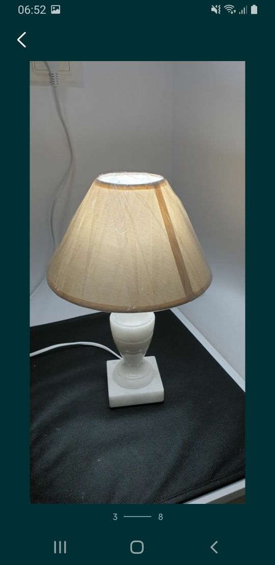 Lampa veioza vintage colectie marmura Franța 1950