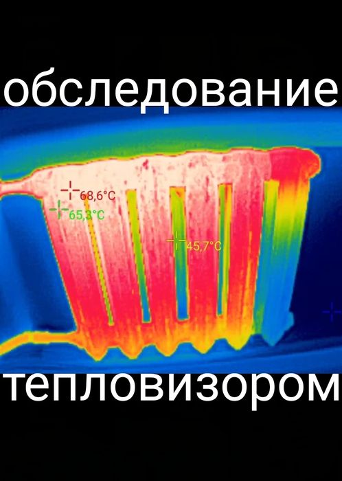 Тепловизор продувание промерзание батареи теплый пол утепление сырость