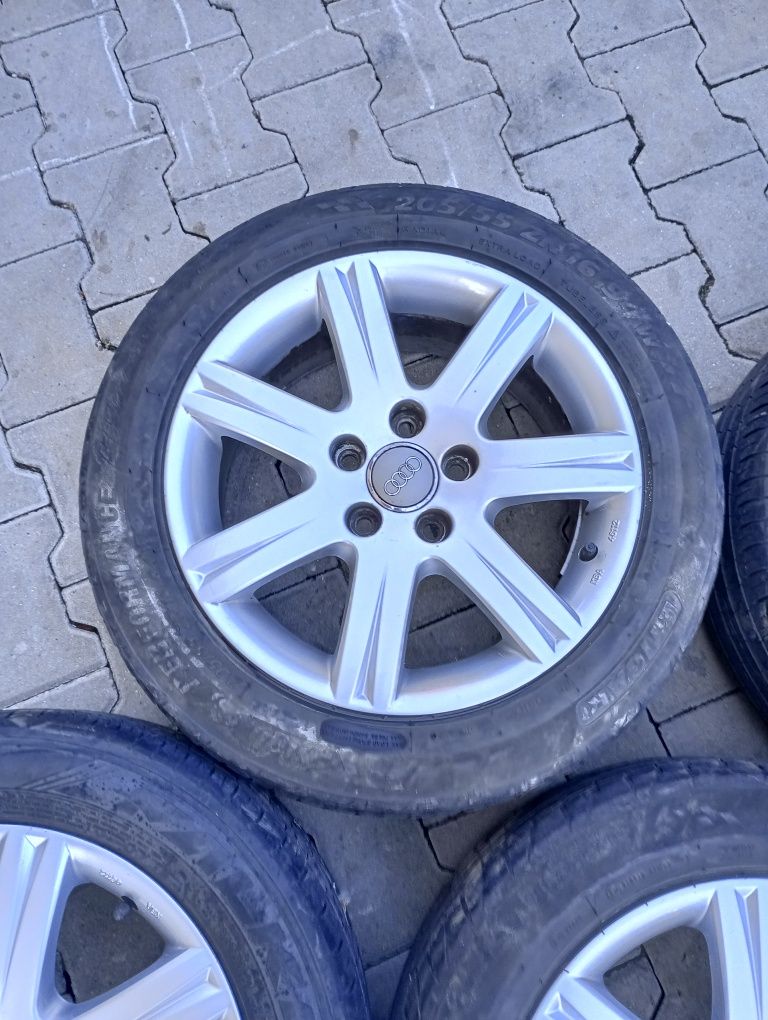 Jante aliaj 5x112 R16 originale audi A3 A4 A6 anvelope gratis 5mm