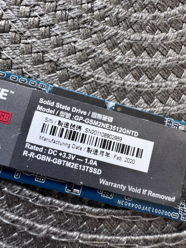 Новый 512GB SSD Gigabyte NVMe PCI 3.0