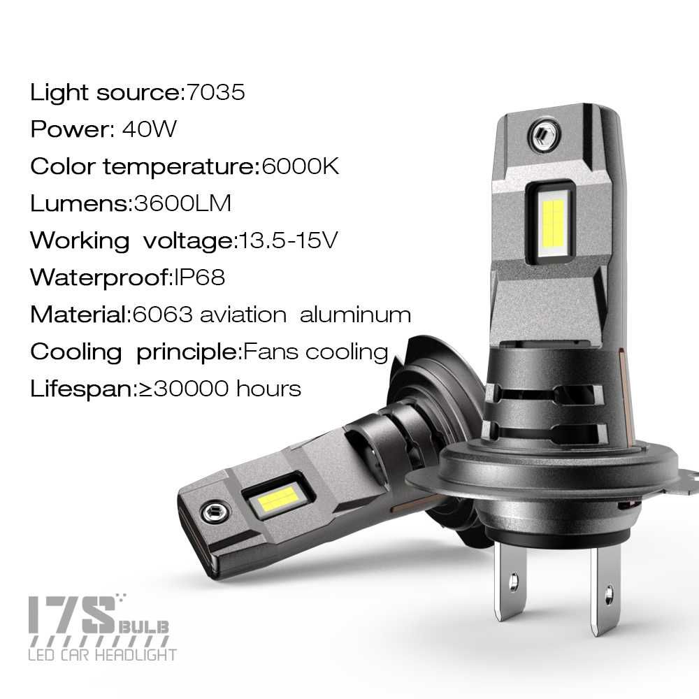 PRET REDUS  Bec LED auto plug & play H1 H3 H7 H8 H11 HB4 H4 bixenon