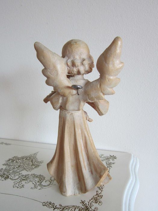 Craciun cadou deosebit rar Guardian Angel Inger pazitor lemn