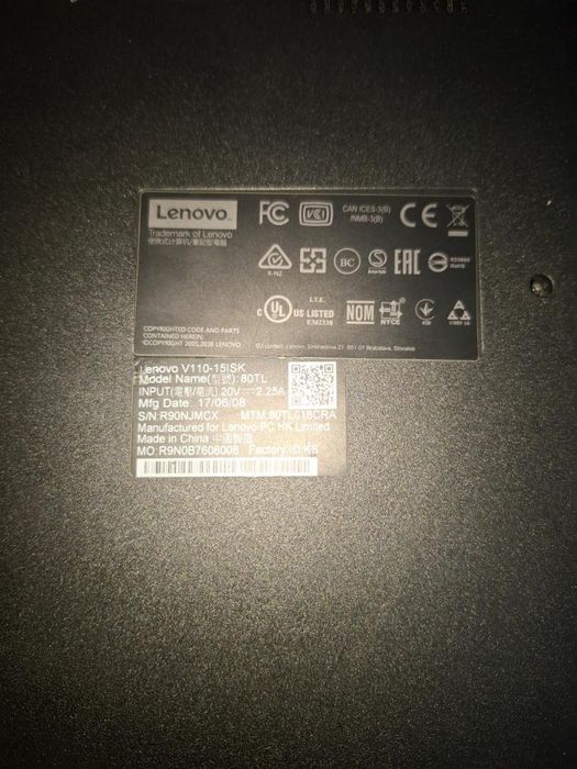 Laptop Lenovo V110-15ISK -N2-