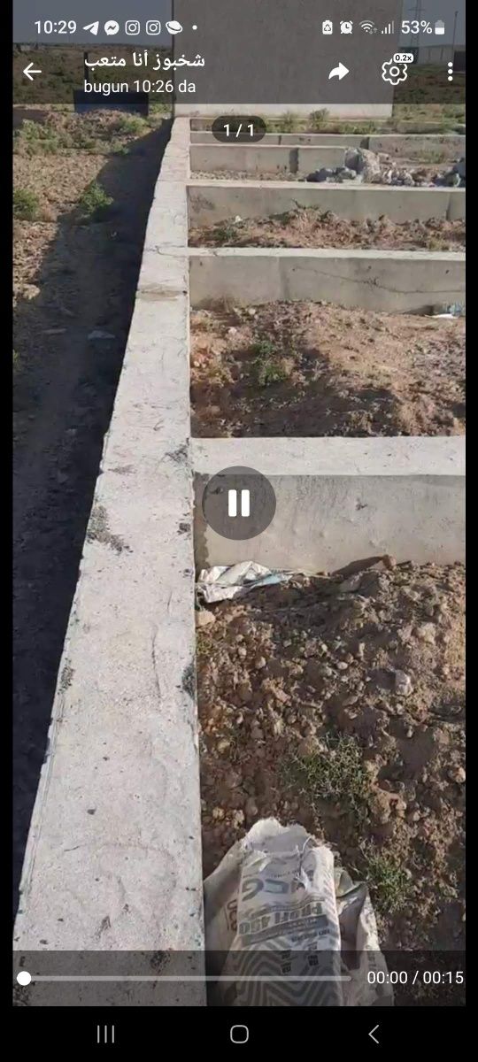 2 sotih uchastkasi sotiladi qarshi shaxar parguza 2 mahallasi
