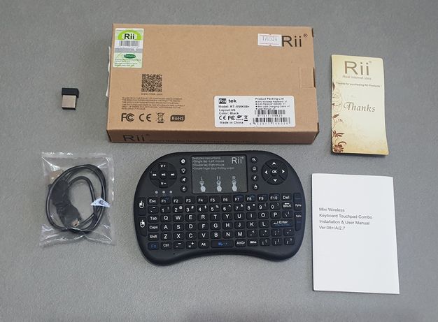 Mini tastatura Rii i8+ Smart TV PC Tableta PS3 Raspberry Pi Android