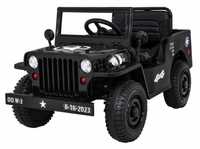 Masinuta electrica copii 1-6 ani Jeep Military, 4x4 , Roti Moi #Negru