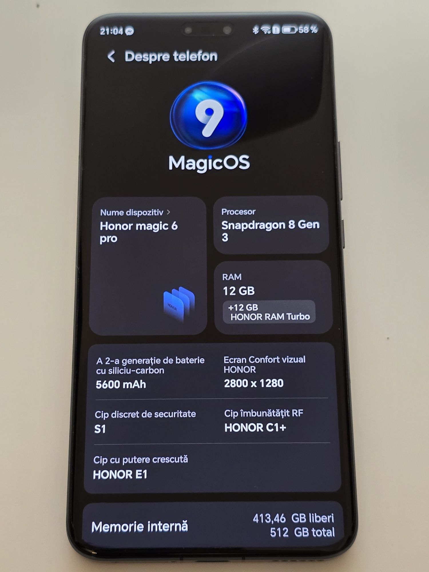 Honor Magic 6 Pro 512 Gb 24Gb Ram CA NOU Garantie