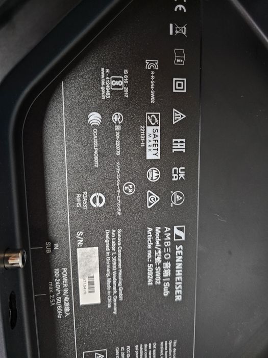 Subwoofer Sennheiser Ambeo Sub, Negru