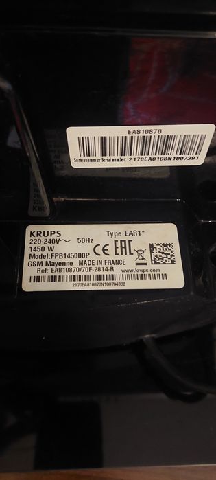 Expresor Krups EA81 defect ( în avarie )
