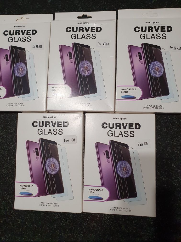 Folie Tempered Glass curbată UV Samsung S8 S8 PLUS S9 S9 PLUS NOTE 8