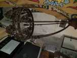 Candelabru Vechi din Fier Forjat Metalic 110cm/50cm Retro Vintage