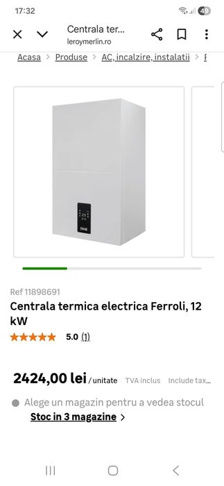 Centrala electrica ferroli 12kw