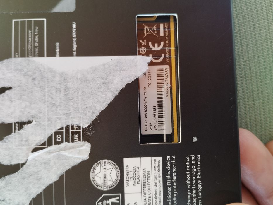 Kit Memorie Ram Sigilat, Lexar 32GB DDR5 Thor RGB, 6000, XMP Expo