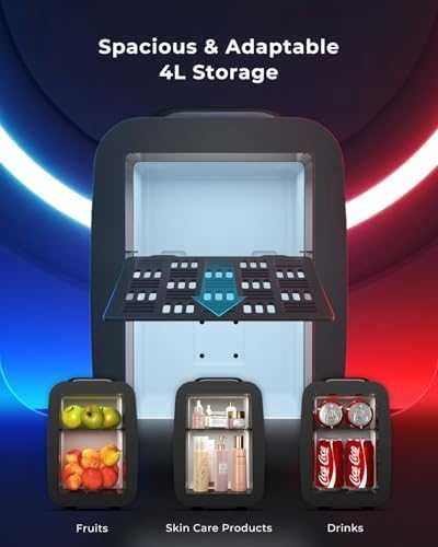 Нов Мини хладилник 4L AC/DC за кола, офис и козметика охлажда/затопля