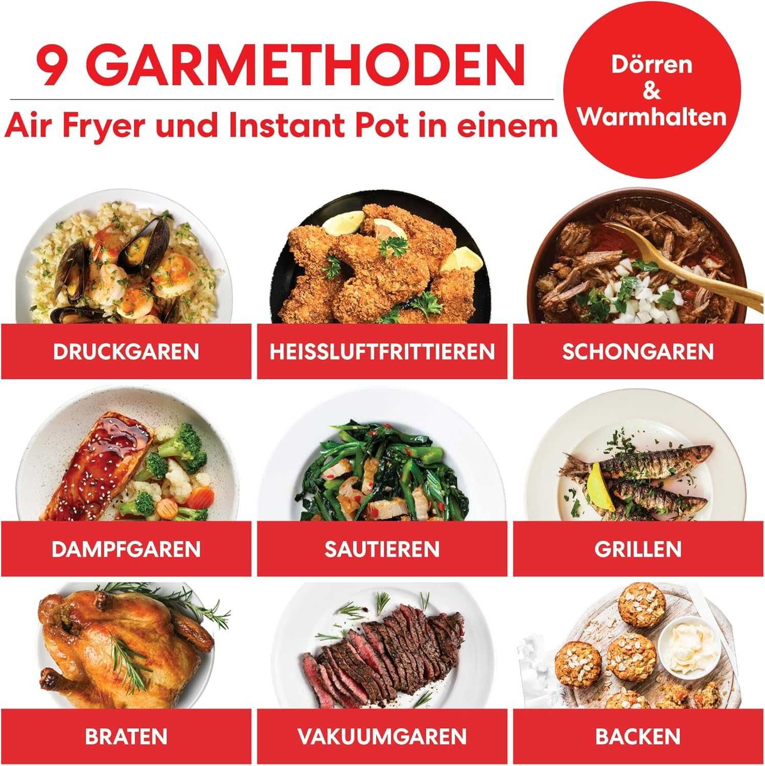 Мултикукър и фритюрник с горещ въздух Instant Pot Duo Crisp 11в1, 5.7L