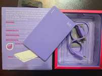НОВА Външна батерия много тънка Business Card, 2000 mAh, Лилава KIT