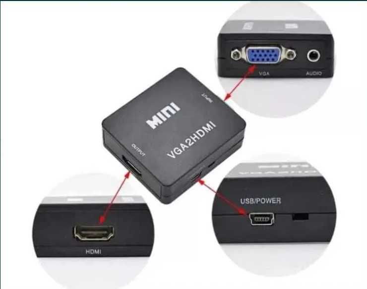 Convertor / adaptor VGA la HDMI VGA2Hdmi - nou