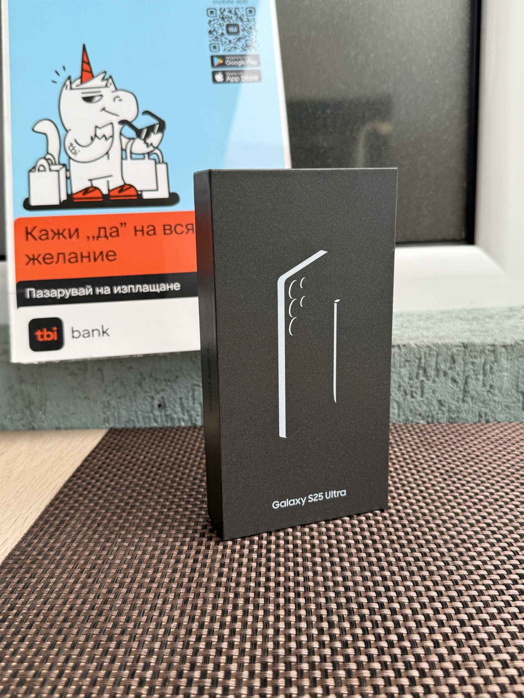 НОВ! 512gb! SAMSUNG S25 ULTRA = Лизинг от 76лв/м Titanium black