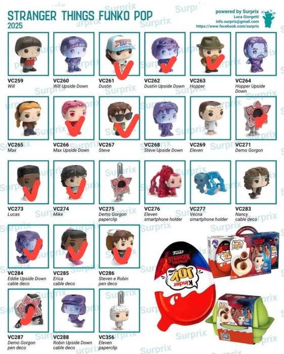 Функо игрушки от киндера Stranger Things