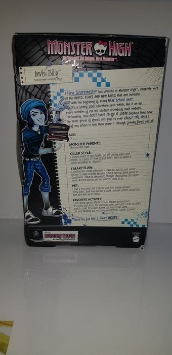 Кукла Monster high scare mester Invisi Billy