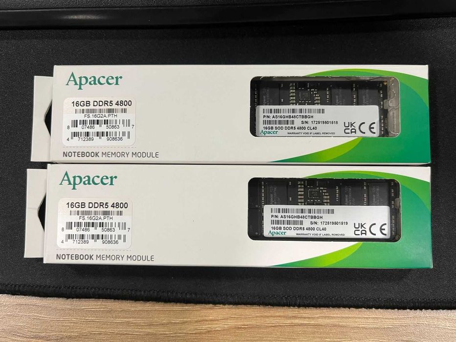 Память для ноутбука DDR5 4800 две планки по 16 GB