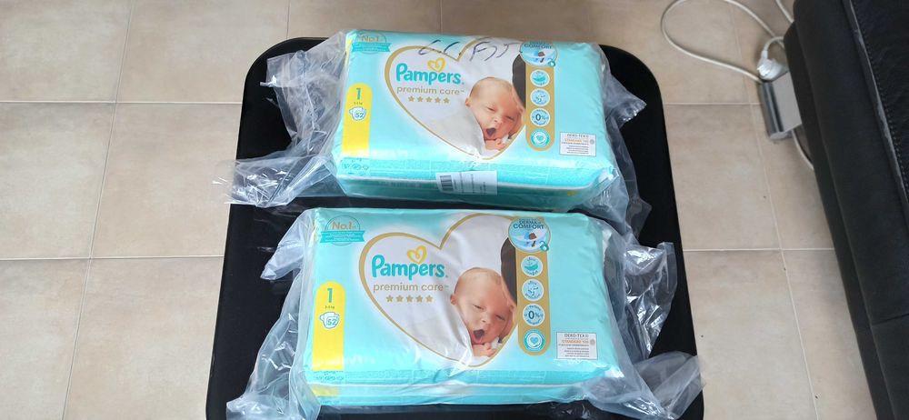 Pampers Premium Care 1 - 208 броя (4 пакета х 52 броя в пакет)