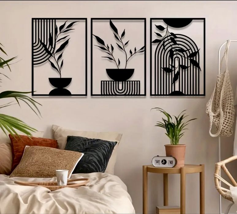 Set decorativ de perete din metal
