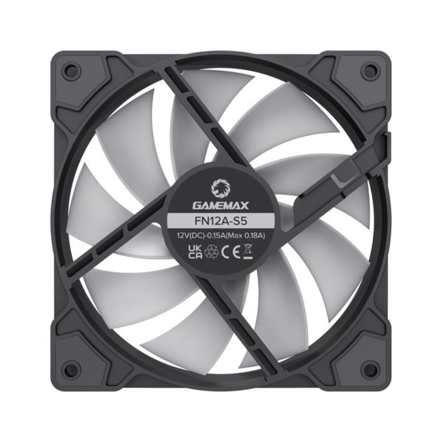 Кулер для корпуса GameMax FN12A-S5 ARGB-подсветка 120мм Черный
