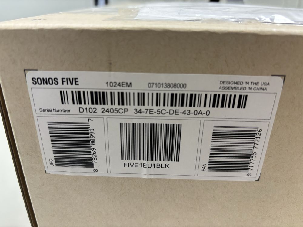 Sonos Five тонколона, нова, неотваряна!