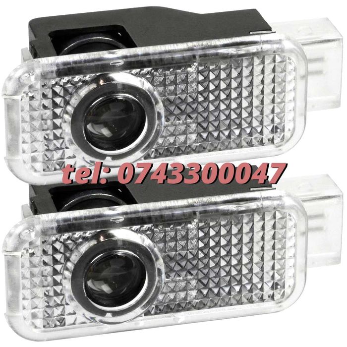 Set Logo Proiectoare Lampi 3d Led Lumini Usi Portiere Sline Audi A Q