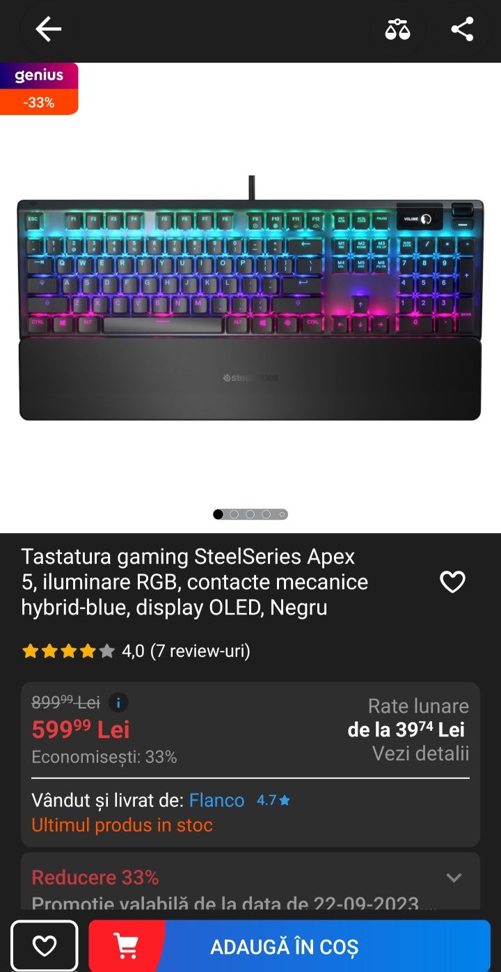 Tastatura - Apex 5 - Steelseries