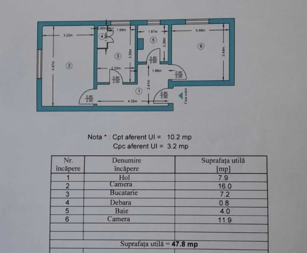 Precista Apartament 2 camere de vanzare