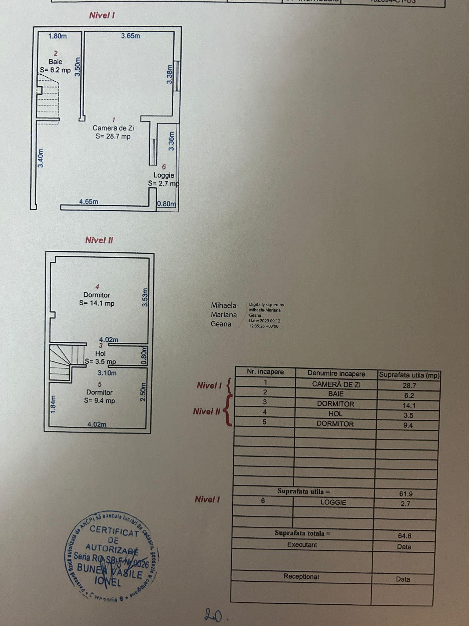 Apartament 2 dormitoare mansarda Mihai Viteazul
