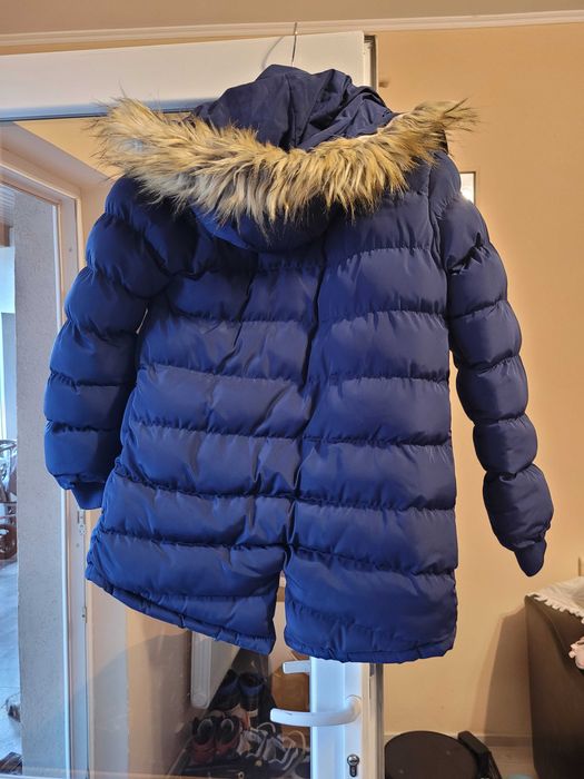 Geaca iarna copii,Areto 146,152, 12 ani bleumarin.