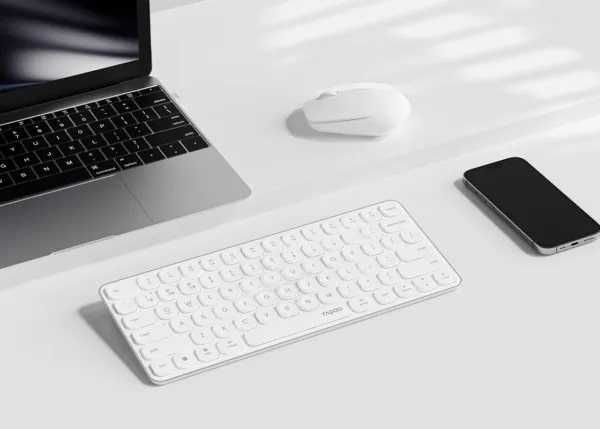 [НОВАЯ] Беспроводная клавиатура & мышка RAPOO 9010M White