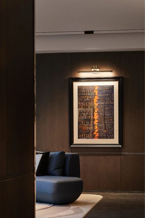 Подсветка бра над картиной цвет хром 55см теплый свет