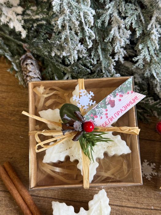 Бюджетни коледни  свещи