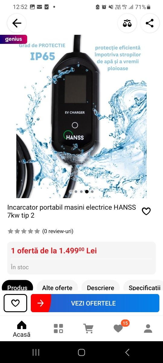 Incarcator masina electrica  nou 7kw