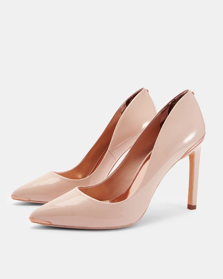 Елегантни дамски обувки на висок ток - Ted Baker - бежови обувки с ток