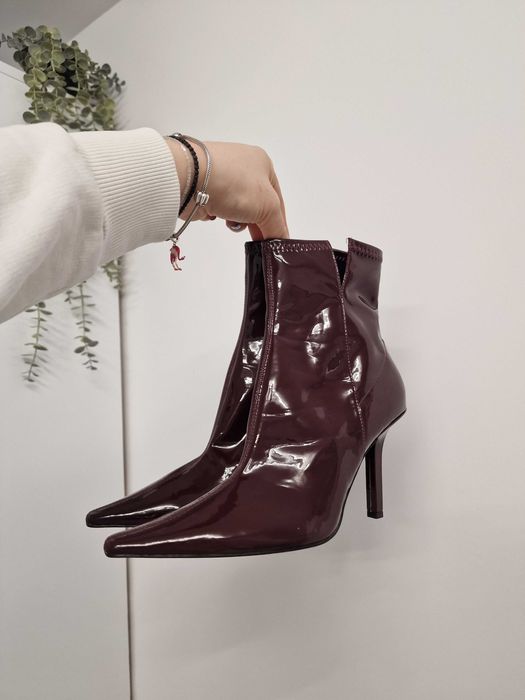 Botine ZARA burgundy