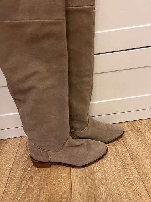 Cizme piele intoarsa Stradivarius masura 37