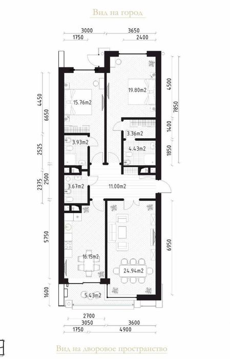 Квартира продается 4/7/7 на жк Oq Saroy