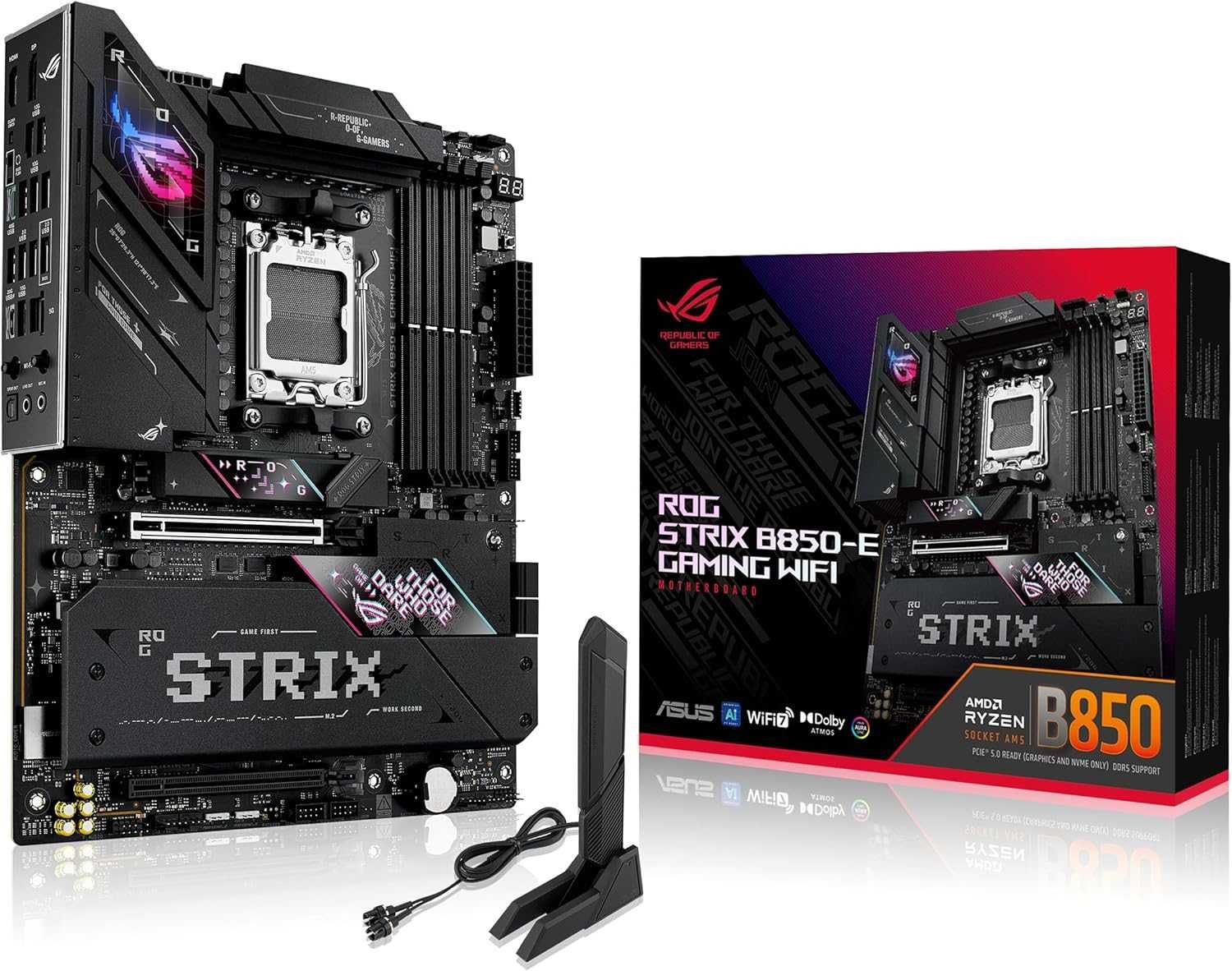 ASUS ROG Strix B850-E Gaming + Ryzen 5 7600X3D шестядрен (5.2GHz] AM5