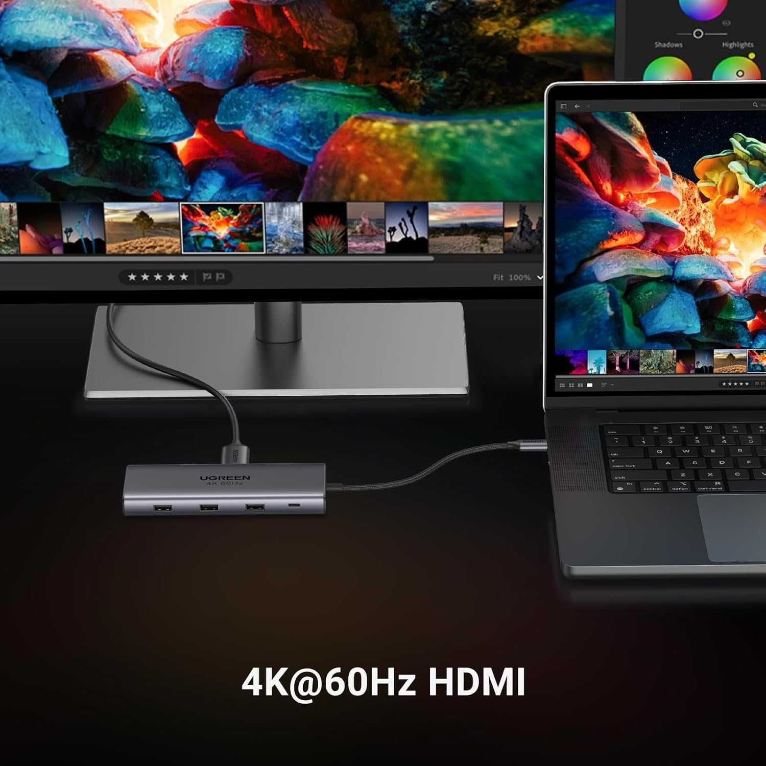 Док станция UGREEN Revodok Pro 9в1 PD100W Gigabit Ethernet 4k60Hz