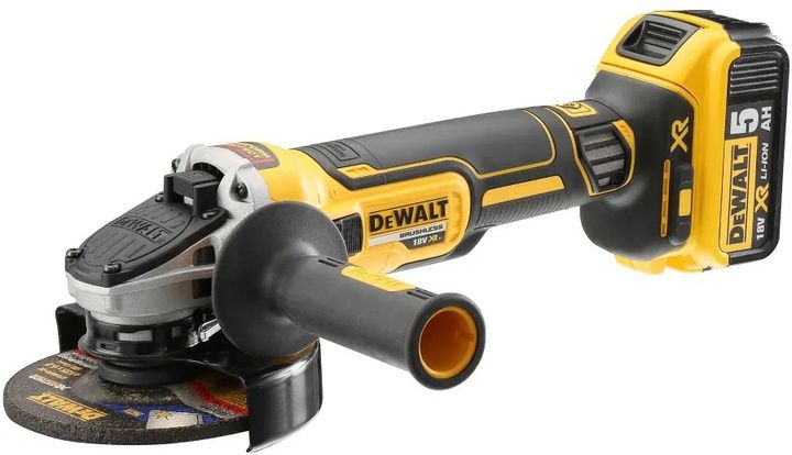 Аккумуляторная бесщеточная угловая шлифмашина болгарка DeWalt DCG405P3