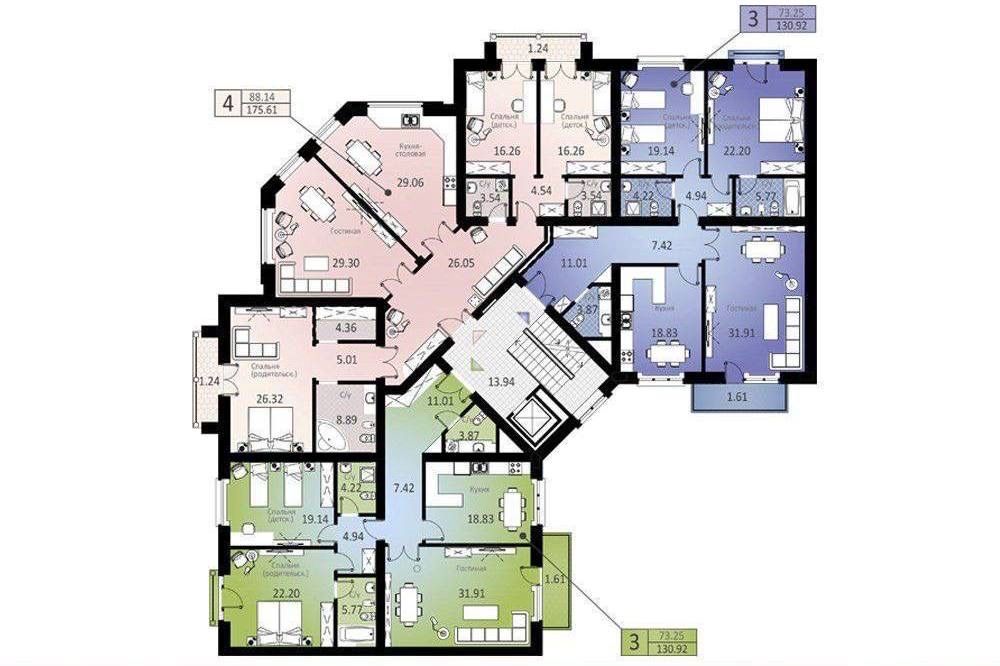 Ц-2 Алайский Габус 5/2,3,4/10 177 кв.м